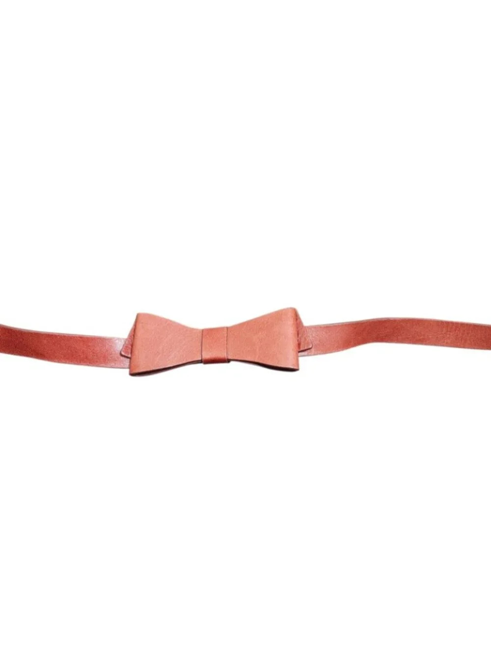Alice + Olivia Red Genuine Leather Bow Waist Belt Size M Made in Italy